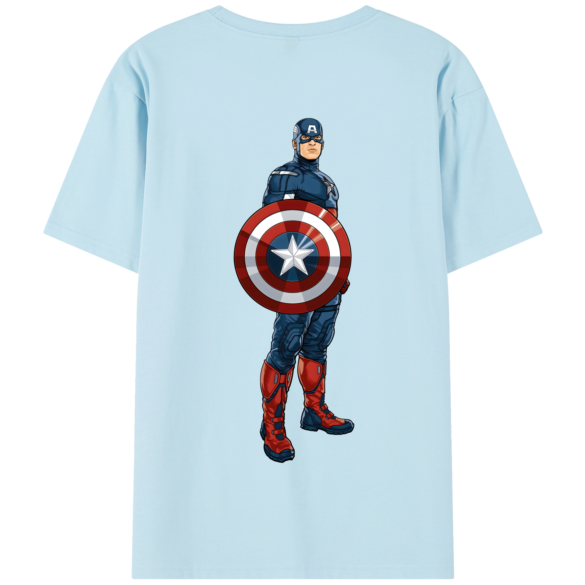 （画像用） アベンジャーズ The Avengers 綿100％半袖Tシャツ（背面プリント）